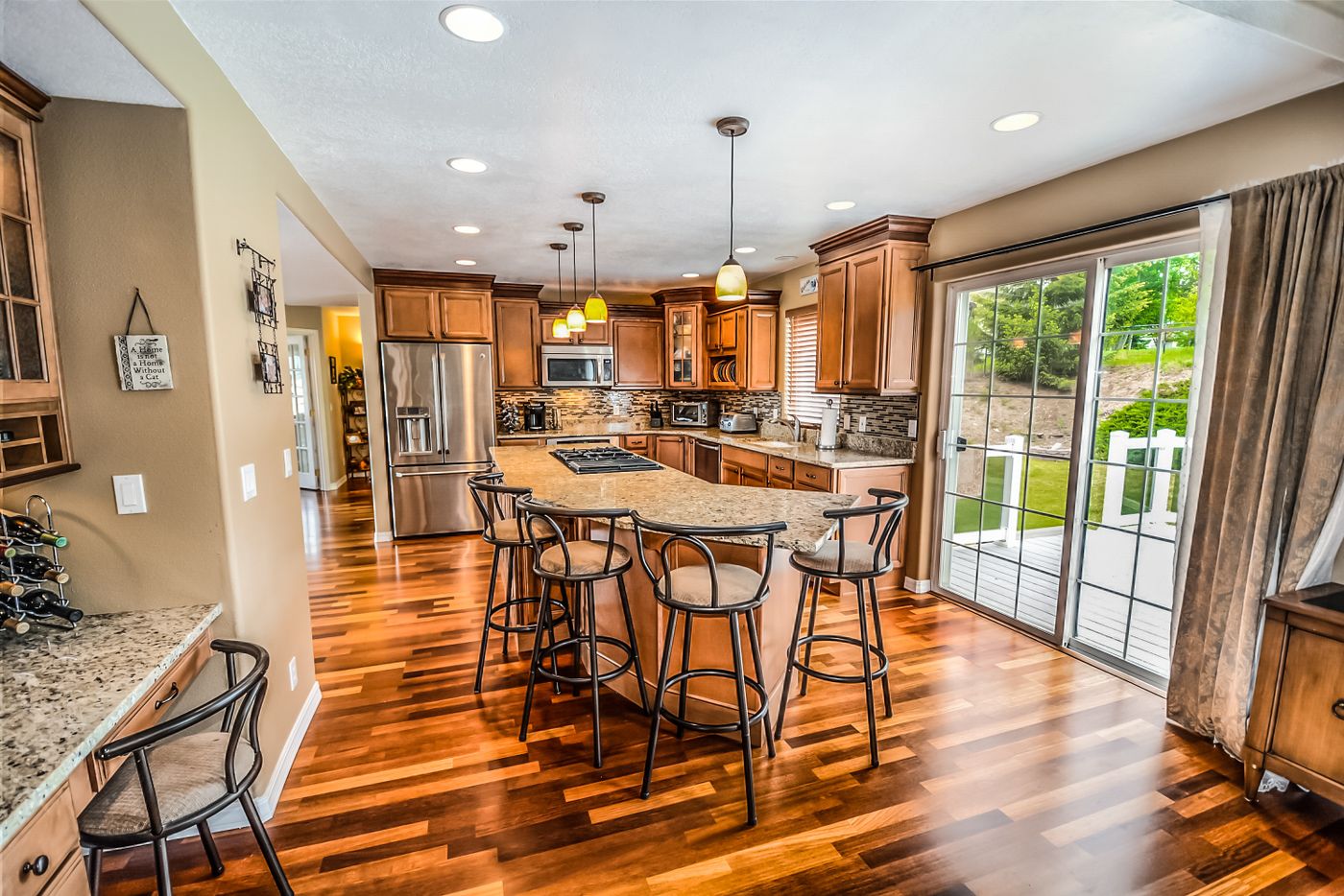 Residential dining room with timber flooring